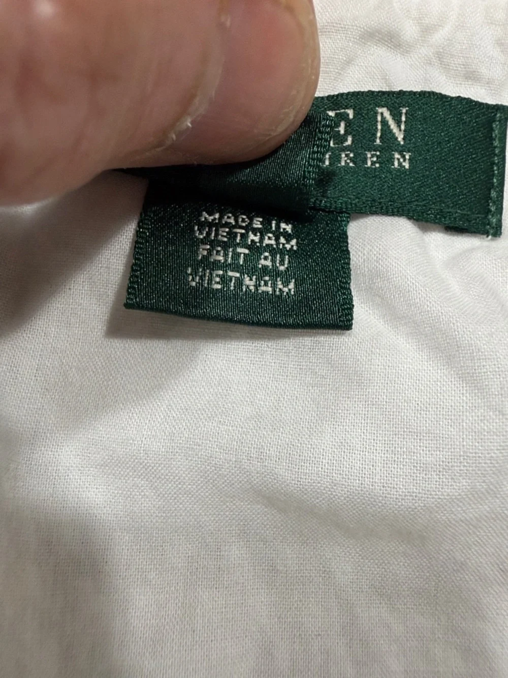 Lauren Ralph Lauren White Textured Cotton Fit & Flare Dress 8P Petite - Picture 9 of 12